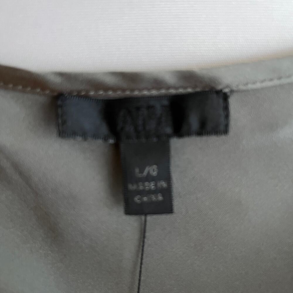 NWT ATM 100% Silk Cami in Olive L Coquette Elegant Classic Capsule Going Out Top - Picture 5 of 9